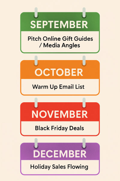 holiday season promo schedule